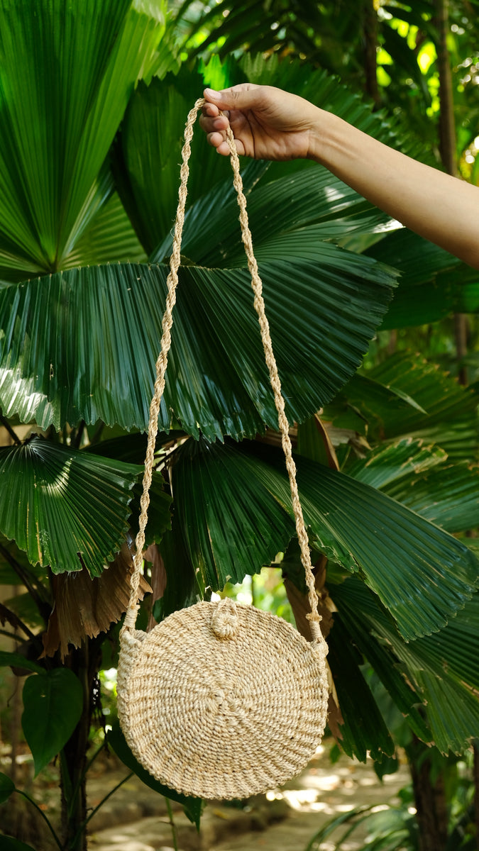 Ella Natural Abaca Round Abaca Bag