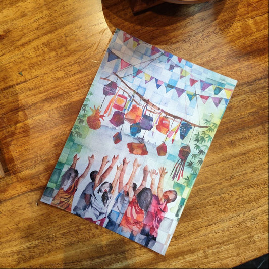 PABITIN - WATERCOLOR PAINTING POSTCARD