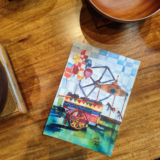 PERYA - WATERCOLOR PAINTING POSTCARD