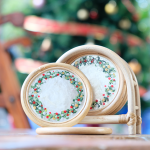 HOLIDAY CAPIZ COASTERS