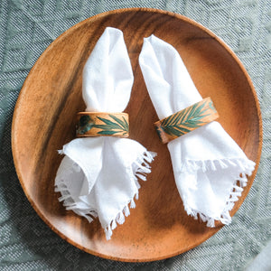 TROPICAL WOODEN NAPKIN RINGS