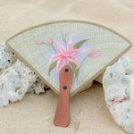 Load image into Gallery viewer, hand-painted traingular fan made with natural fibers from the Philippines
